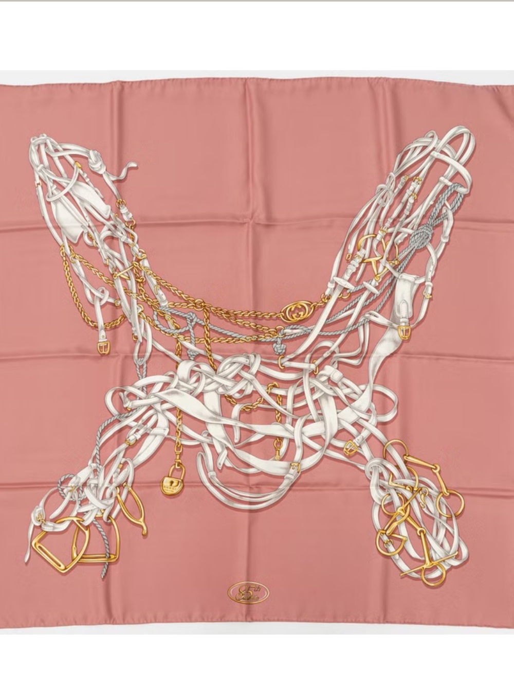 GUCCI 85TH ANNIVERSARY SILK SCARF - New In Box